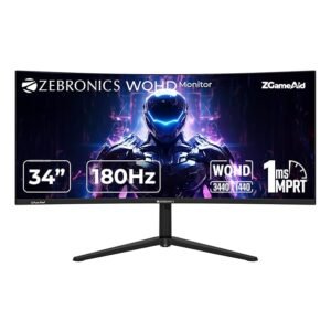 ZEBRONICS N34A Curved Ultrawide Gaming Monitor